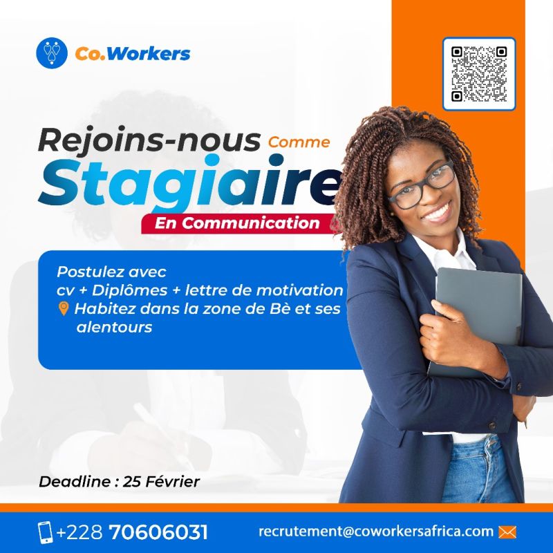 Recrutement d&rsquo;un Stagiaire en Communication