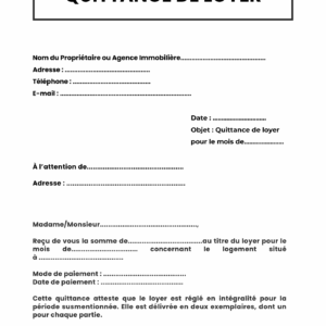 Quittance de loyer
